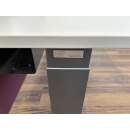 Haworth Schreibtisch 160x80 Sichtblende lila 2 Monitorhalter weiß