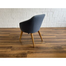 Frövi Ora Chair Lounge-Sessel mit Holzbeinen graublau