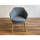 Frövi Sessel mit Holzbeinen grau/blau